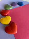 Flat Heart Crayons