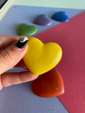 Flat Heart Crayons