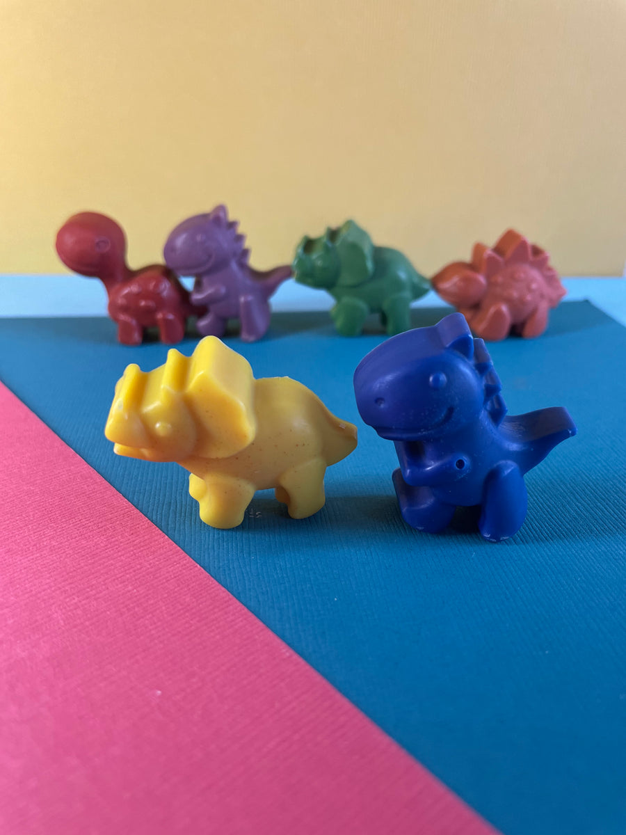 Dinosaur crayons for my son's “Two-Rex” birthday party! 🦖🖍️ these we, Dinosaur