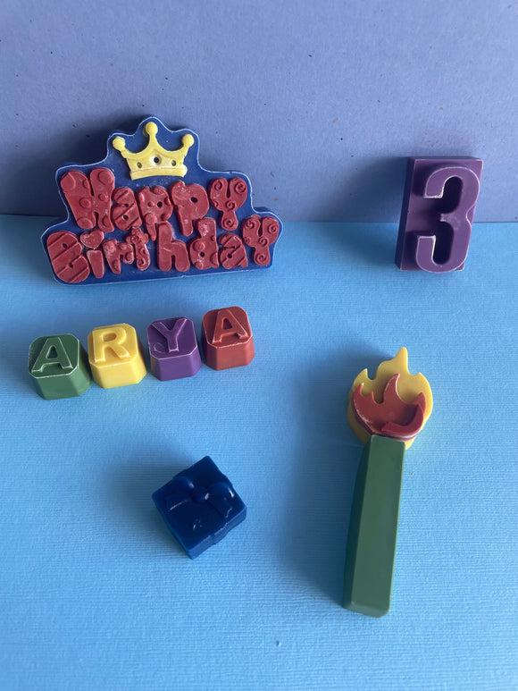 Happy Birthday Crayon Set